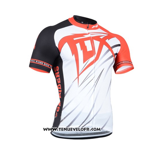 2014 Maillot Ciclismo Fox Orange et Blanc Manches Courtes et Cuissard