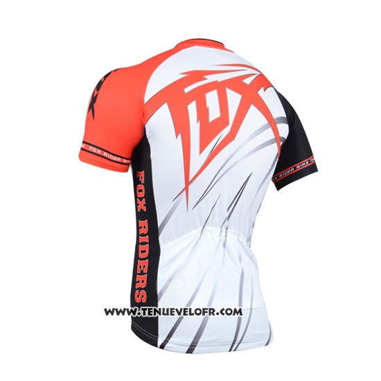 2014 Maillot Ciclismo Fox Orange et Blanc Manches Courtes et Cuissard