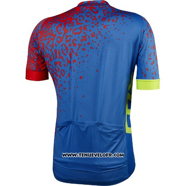 2017 Maillot Ciclismo Fox Ascent Comp Bleu Manches Courtes et Cuissard