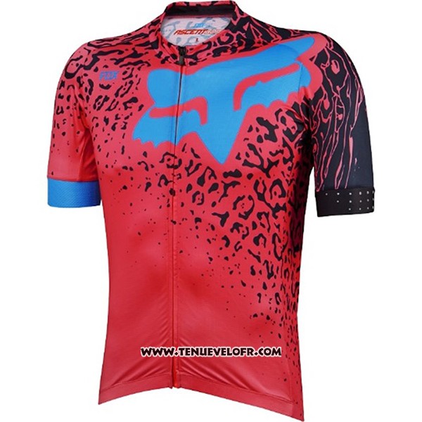2017 Maillot Ciclismo Fox Ascent Comp Rouge Manches Courtes et Cuissard