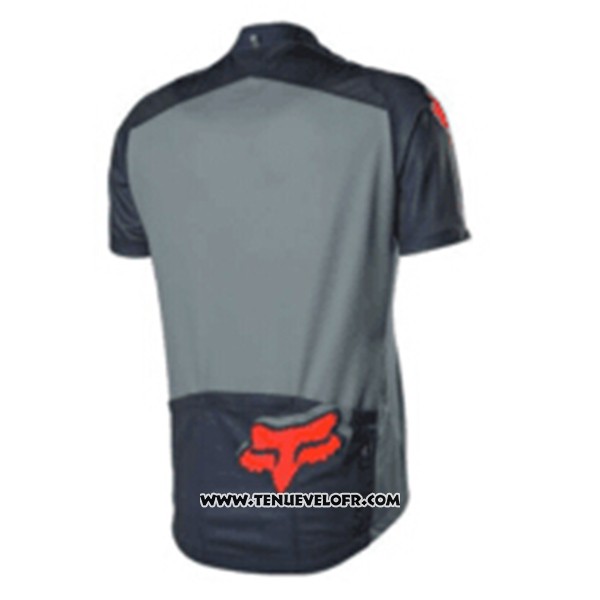 2017 Maillot Ciclismo Fox Gris Manches Courtes et Cuissard