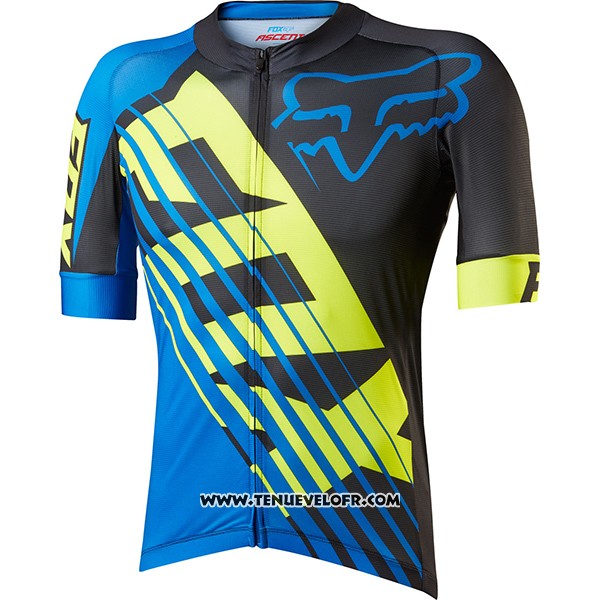 2017 Maillot Ciclismo Fox Le Savant Bleu Manches Courtes et Cuissard