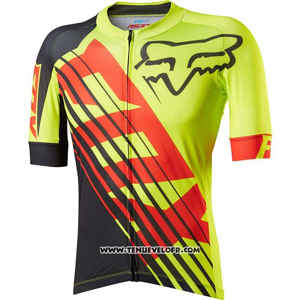 2017 Maillot Ciclismo Fox Le Savant Jaune Manches Courtes et Cuissard