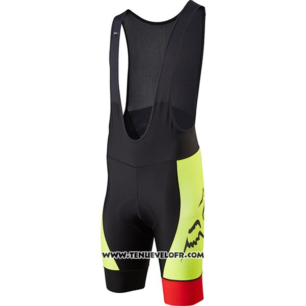 2017 Maillot Ciclismo Fox Le Savant Jaune Manches Courtes et Cuissard