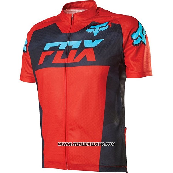 2017 Maillot Ciclismo Fox Livewire Rouge Manches Courtes et Cuissard