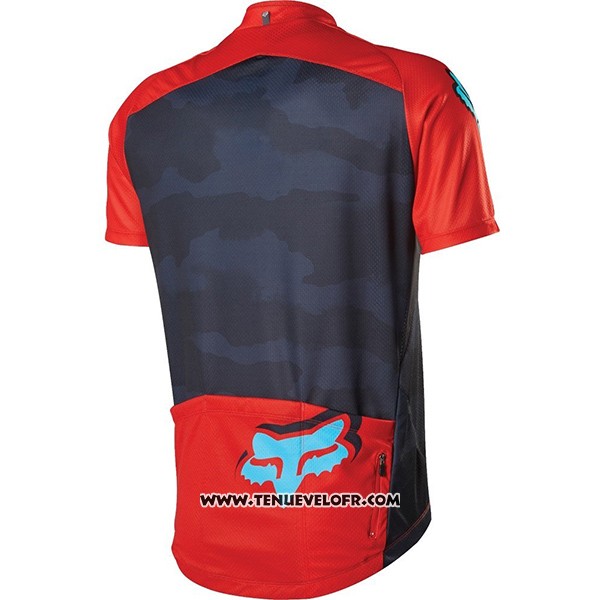 2017 Maillot Ciclismo Fox Livewire Rouge Manches Courtes et Cuissard
