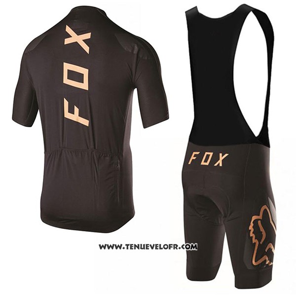 2017 Maillot Ciclismo Fox Noir Manches Courtes et Cuissard