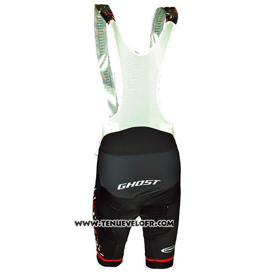 2018 Maillot Ciclismo Ghost Rouge Noir Manches Courtes et Cuissard