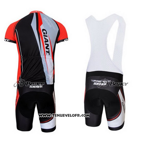 2011 Maillot Ciclismo Giant Rouge et Noir Manches Courtes et Cuissard