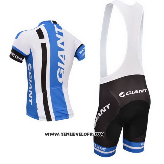 2013 Maillot Ciclismo Giant Blanc et Azur Manches Courtes et Cuissard