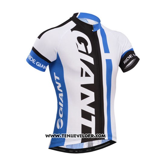 2013 Maillot Ciclismo Giant Blanc et Azur Manches Courtes et Cuissard