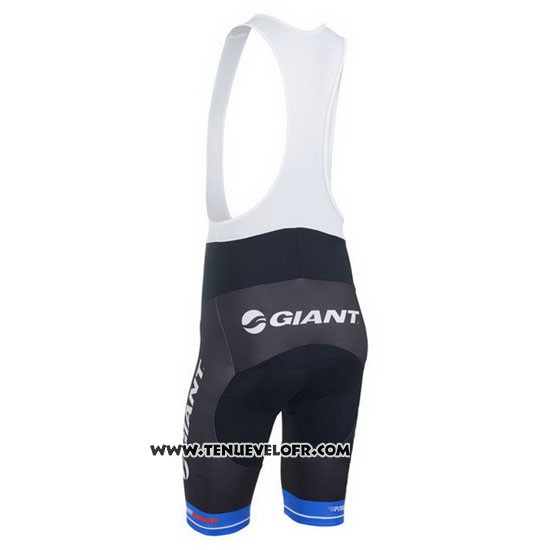 2013 Maillot Ciclismo Giant Noir et Bleu Manches Courtes et Cuissard