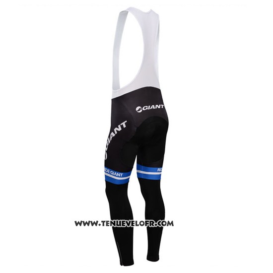 2014 Maillot Ciclismo Giant Blanc et Azur Manches Longues et Cuissard