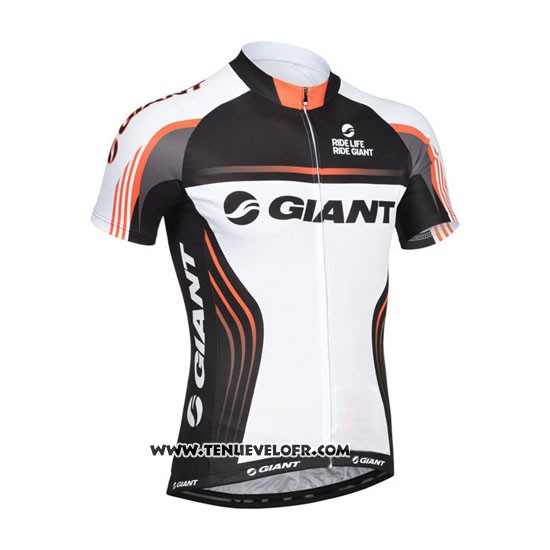2014 Maillot Ciclismo Giant Blanc et Noir Manches Courtes et Cuissard