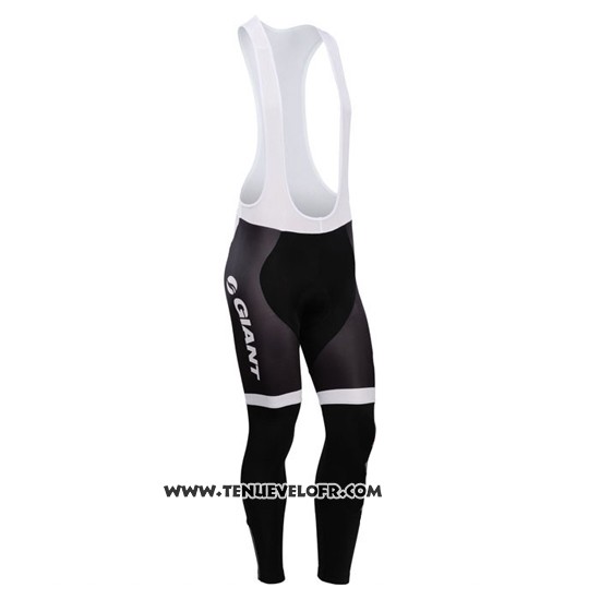 2014 Maillot Ciclismo Giant Blanc et Noir Manches Longues et Cuissard