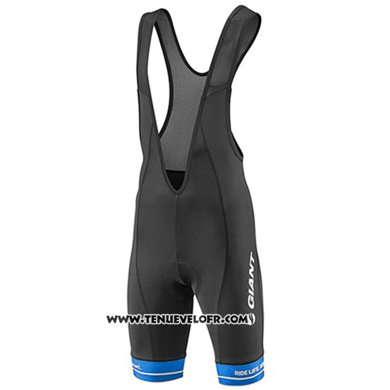 2016 Maillot Ciclismo Giant Noir et Bleu Manches Courtes et Cuissard