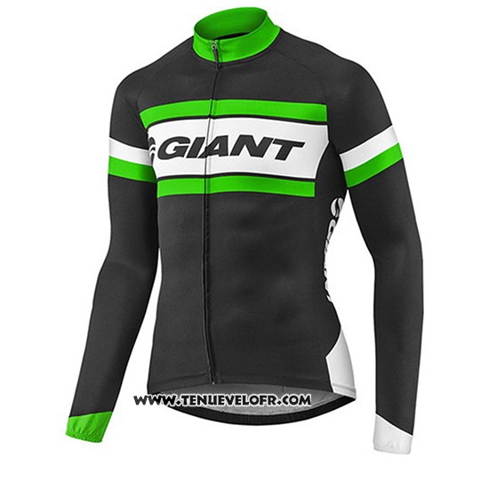 2017 Maillot Ciclismo Giant Noir Manches Longues et Cuissard