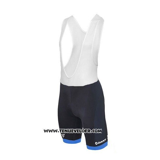2018 Maillot Ciclismo Giant Club Sport Bleu et Noir Manches Courtes et Cuissard