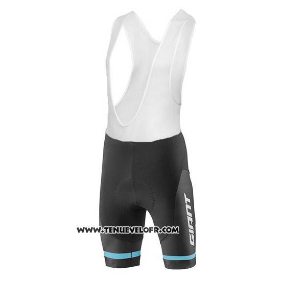 2018 Maillot Ciclismo Giant Elevate Bleu et Noir Manches Courtes et Cuissard