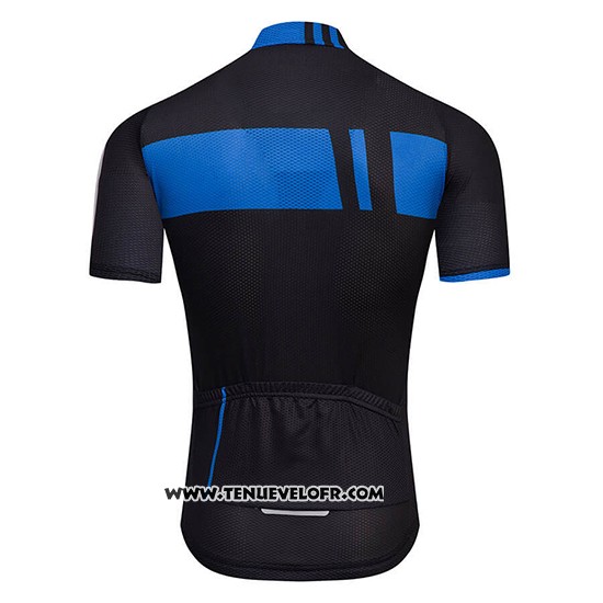 2018 Maillot Ciclismo Giant Noir et Bleu Manches Courtes et Cuissard