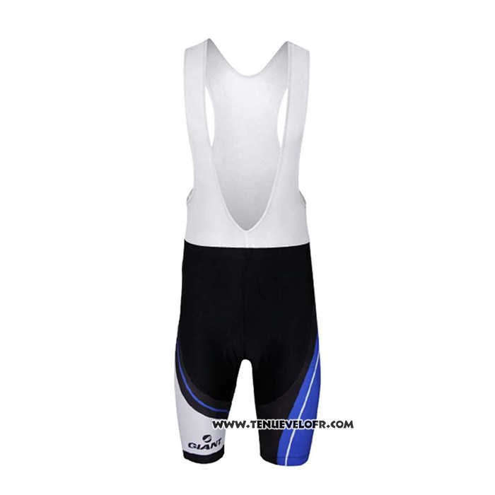 2021 Maillot Cyclisme Giant Noir Bleu Manches Courtes et Cuissard