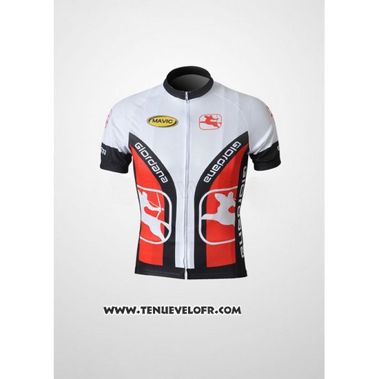 2010 Maillot Ciclismo Giordana Blanc et Noir Manches Courtes et Cuissard