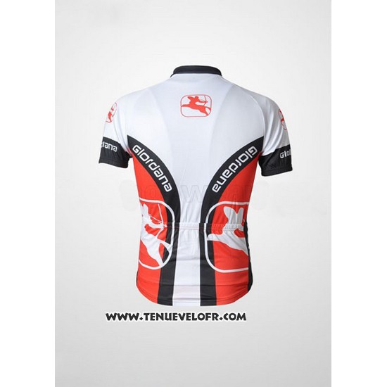 2010 Maillot Ciclismo Giordana Blanc et Noir Manches Courtes et Cuissard