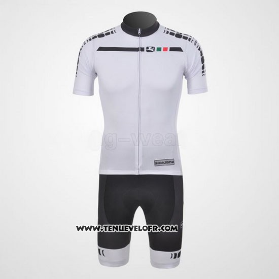 2011 Maillot Ciclismo Giordana Blanc Manches Courtes et Cuissard
