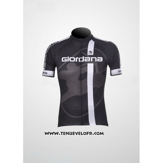 2011 Maillot Ciclismo Giordana Blanc Noir Manches Courtes et Cuissard