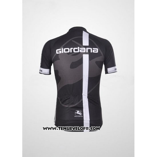 2011 Maillot Ciclismo Giordana Blanc Noir Manches Courtes et Cuissard