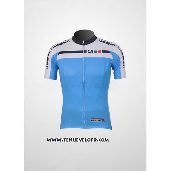2011 Maillot Ciclismo Giordana Blanc et Azur Manches Courtes et Cuissard