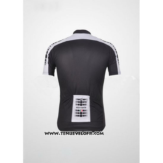 2011 Maillot Ciclismo Giordana Blanc et Noir Manches Courtes et Cuissard