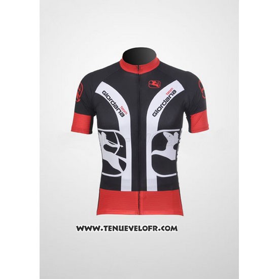 2011 Maillot Ciclismo Giordana Noir et Rouge Manches Courtes et Cuissard