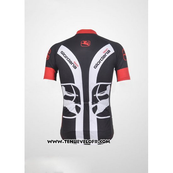2011 Maillot Ciclismo Giordana Noir et Rouge Manches Courtes et Cuissard