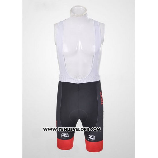 2011 Maillot Ciclismo Giordana Noir et Rouge Manches Courtes et Cuissard