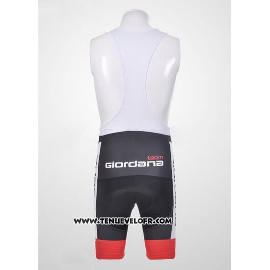 2011 Maillot Ciclismo Giordana Noir et Rouge Manches Courtes et Cuissard