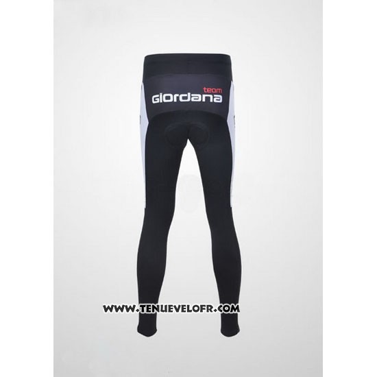 2011 Maillot Ciclismo Giordana Rouge et Noir Manches Longues et Cuissard