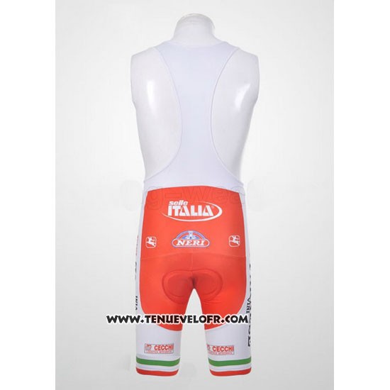 2011 Maillot Ciclismo Giordana Rouge et Vert Manches Courtes et Cuissard