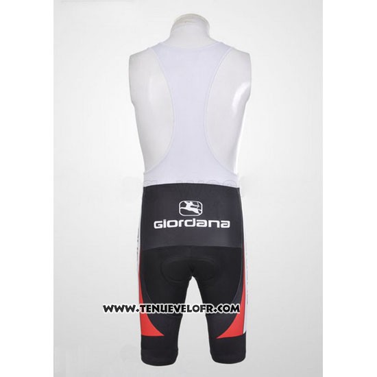 2012 Maillot Ciclismo Giordana Blanc et Noir Manches Courtes et Cuissard