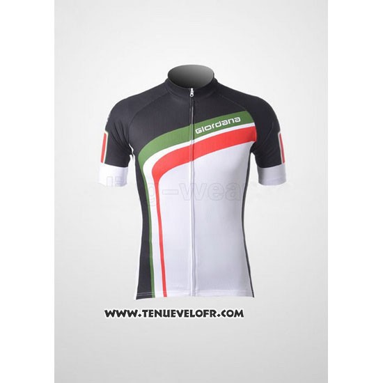 2012 Maillot Ciclismo Giordana Vert et Noir Manches Courtes et Cuissard