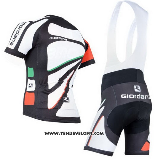 2014 Maillot Ciclismo Giordana Noir et Blanc Manches Courtes et Cuissard