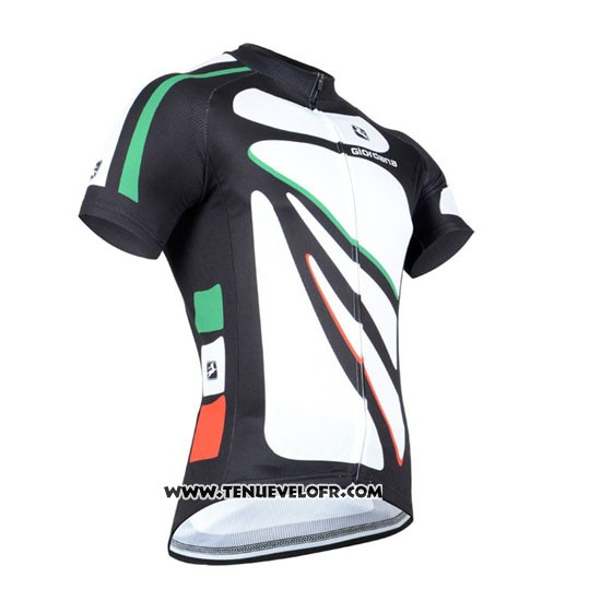 2014 Maillot Ciclismo Giordana Noir et Blanc Manches Courtes et Cuissard