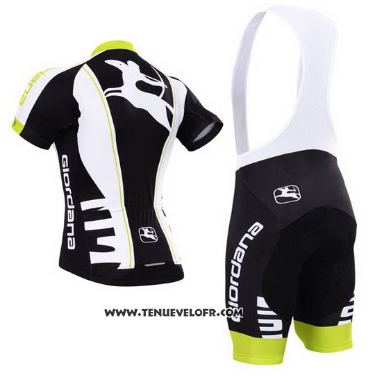 2015 Maillot Ciclismo Giordana Noir et Blanc Manches Courtes et Cuissard