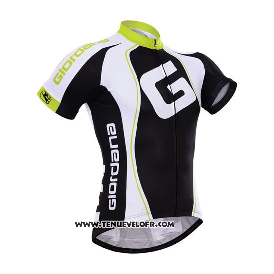 2015 Maillot Ciclismo Giordana Noir et Blanc Manches Courtes et Cuissard