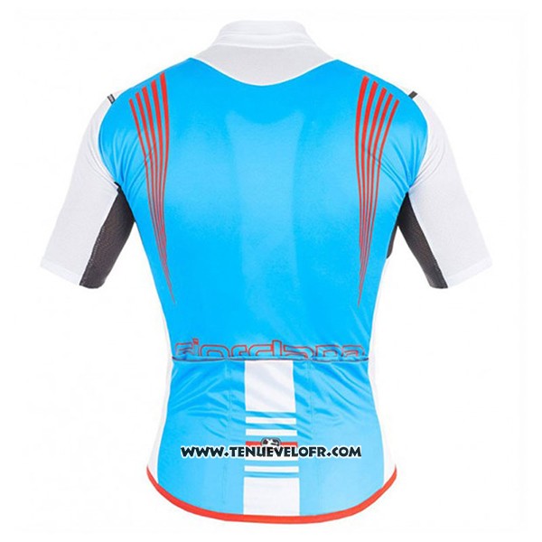 2017 Maillot Ciclismo Giordana Sahara Blanc et Azur Manches Courtes et Cuissard