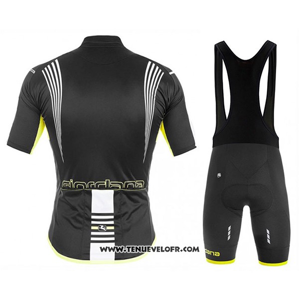 2017 Maillot Ciclismo Giordana Sahara Noir Manches Courtes et Cuissard