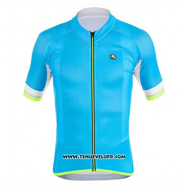 2017 Maillot Ciclismo Giordana Silver Line Azur Manches Courtes et Cuissard