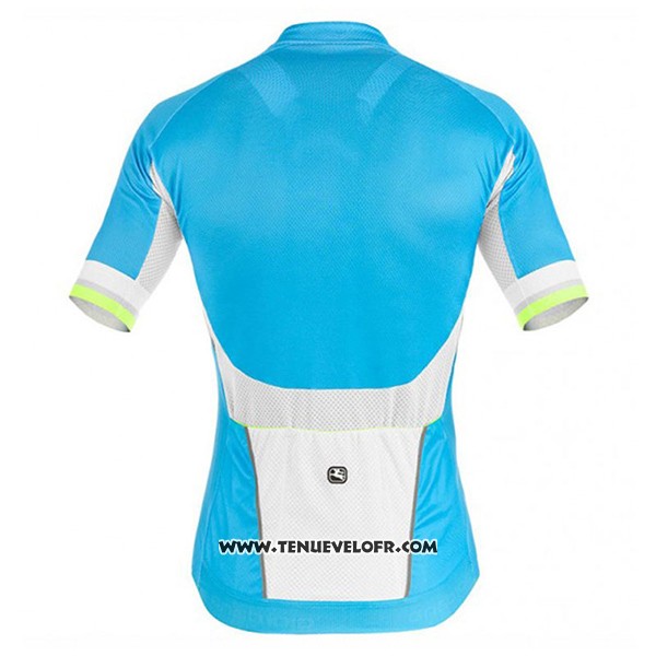 2017 Maillot Ciclismo Giordana Silver Line Azur Manches Courtes et Cuissard