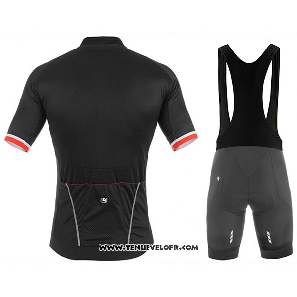 2017 Maillot Ciclismo Giordana Silver Line Noir Manches Courtes et Cuissard