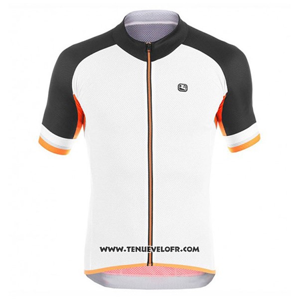 2017 Maillot Ciclismo Giordana Silver Line Noir et Blanc Manches Courtes et Cuissard